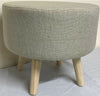 Stylish PU/Upholstered Large Footstool Ottoman Pouffe Stool Wooden Legs 4Colours