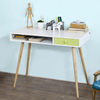 Mid Century Modern Desk Small Office Computer Retro Console Table Drawer Storage