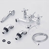Victorian Bath Bathtub Mixer Tap with Shower Handset Dual Lever Bathtub Taps