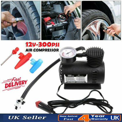 12V Air Compressor Pump Car Bike Tyre Inflator Electric Portable Pressure 150PSI