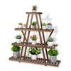 102cm Tall Sturdy Wood Plant Stand Multiple Plant Shelf Step-in Flower Rack Unit