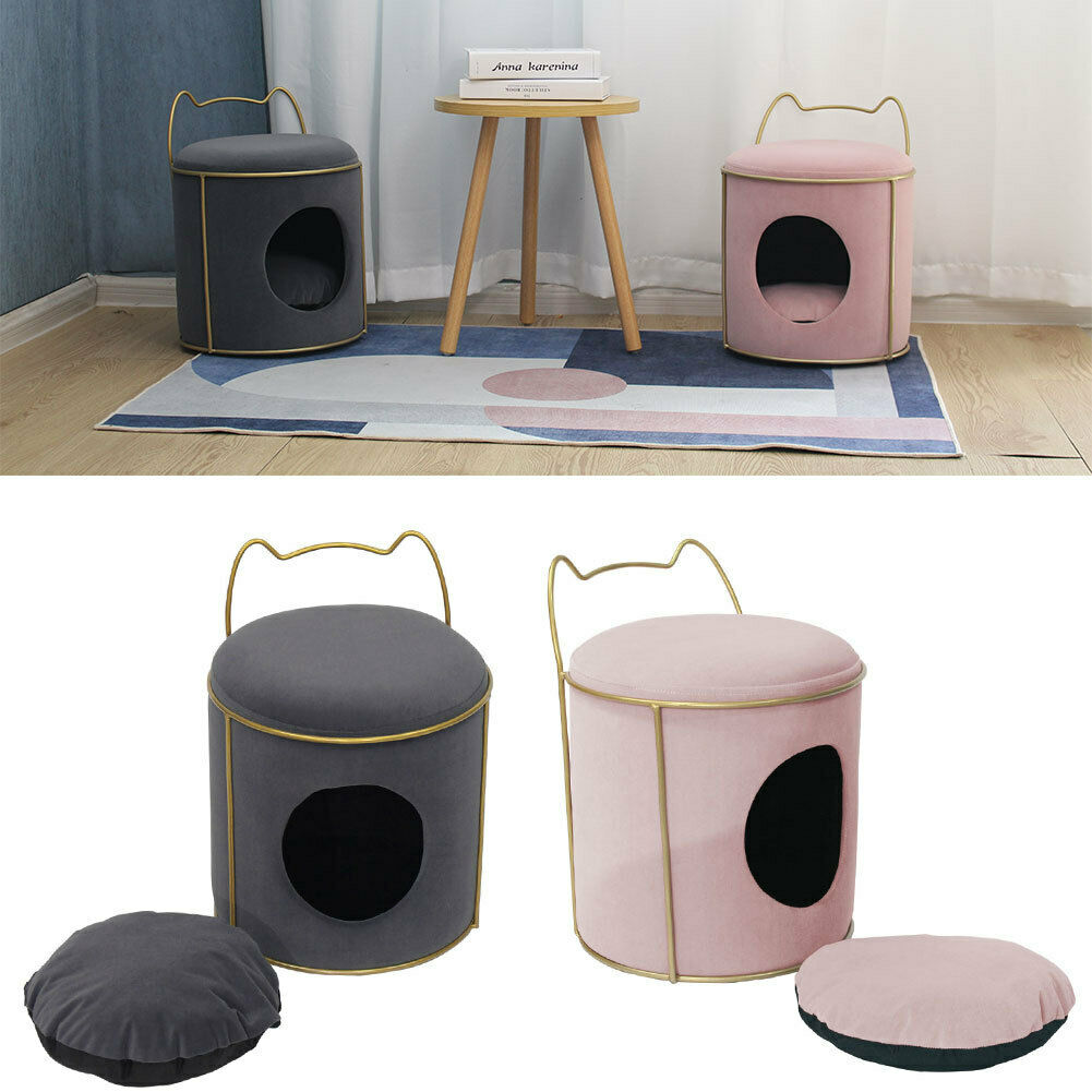 Pet Indoor House Cat Puppy Dog Bed Stool Nest Hideout Cave Igloo Hammock Cushion