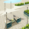 Outdoor Shade Sail Patio Suncreen Awning Garden Sun Canopy UV Protected w/ Rope
