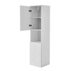 2 Doors Bathroom Cabinet With Shelf Tallboy Cupboard Tall Storage Unit White