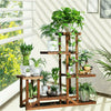 UNHO Various Style Wooden Plant Shelf Stand Plant Flower Pots Rack Garden Decor