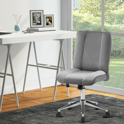 Cushioned Velvet Home Office Chair Swivel Computer Desk Chairs Adjustable Modern
