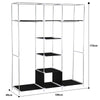 Freestanding Wardrobe Cloakroom Clothes Shoe Storage Organiser Rack Hanging Rail