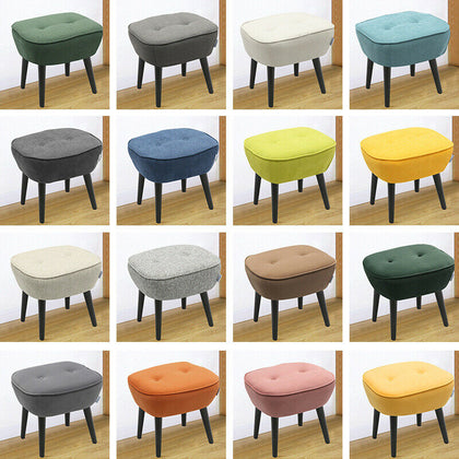 Modern Fabric Sofa Stool Upholstered Foot Rest Padded Seat Accent Chairs Lounge