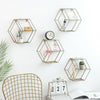 Home Office Wall Shelf Decor Storage Hexagon Metal Wire Modern ACB#