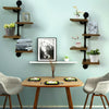Vintage Industrial Pipe Wood Metal Wall Floating Shelf Storage Shelves Unit UK