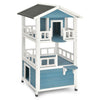 3-Tier Wooden Cat House Dog Puppy Pet Wooden Garden Den Shelter Outdoor Indoor