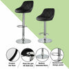 2X Bar Stools Leather Chair Breakfast Chairs Swivel Gas Lift Kitchen Cushioned