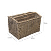 Wicker Multi-Purpose Magazine Newspaper Storage Rack Holder Basket Box