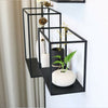 3 Size Metal Wall Shelf Mount Floating Bookcase Plant Hanging Decor Combination