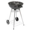 Heavy Duty Large Charcoal Barrel BBQ Mesh Grill Garden Barbecue Kettle W/ Wheels