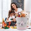 Foldable Washing Dirty Clothes Laundry Basket Canvas Baby Hamper Toy Storage Bag