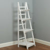 WHITE 4 TIER FOLDING LADDER STORAGE HOME DISPLAY SHELF BEDROOM/BATHROOM