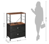 Industrial Side Cabinet Rustic Metal Chest Drawers Vintage Storage Console Table