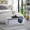 Ottoman Storage Box Large Folding Seat Bedroom Living Room Grey Black Beige