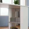 White Computer PC Desk Laptop Student Study Table Bookcase Shelving Workstation