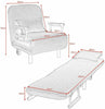 2-in-1 Single Folding Sofa Bed Chair Fabric Sleep Function Holder Pillow Wheels