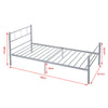 Simple Metal Bed Frame 3ft Single 4ft6 Double Size Solid Bedstead Base Headboard
