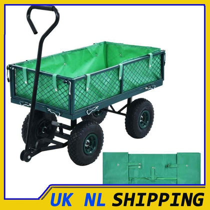 UKING Garden Cart Liner Green Fabric Outdoor Lawn Hand Trolley Wagon Cover