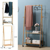 Wooden Clothes Rail Garment Coat Hanging Display Stand Shoe Rack Storage Shelf