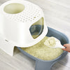 Plastic Cat Kitten Litter Box Large Hooded Enclosed Pet Toilet Tray With Scoop