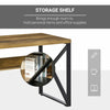 Rustic Writing Table Home Office Computer Desk Industrial Study Shelf Storage PC