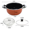 Non Stick Chip Pan Set Fryer Deep Fat Frying Basket Pot Kitchen With Glass Lid