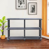 3 Tier Metal Wood Shelf Storage Shelving Unit Bookcase Corner Rack Display Stand