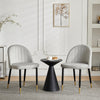 Velvet Dining Chairs Set of 2 Kitchen Leisure Chairs w/ Metal Legs Accent Chairs