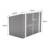 Galvanized Steel Wheelie Bin Store Garden Recycling Rubbish Bin Storage Shed