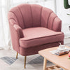 Upholstered Oyster Armchair Scallop Tub Chair Cocktail Wing Back Lotus Seat Sofa