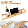 Bamboo Wood Bath Tub Rack Bathroom Shelf Tidy Tray Storage Caddy Organiser Wood
