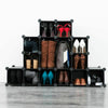 Interlocking 16 Compartment Shoe Organiser Storage Cube Rack Black White Design