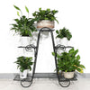 Rustproof Metal Plant Stand Garden Decor Flower Shelf Mutli Tier Stand 4-9 Pots