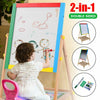 Kids Easel Wooden 2in 1 Blackboard Whiteboard White Drawing Writing Chalk Board