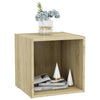 TV Cabinets 2 pcs Oak 37x35x37 cm Chipboard Living Room Hot Sale