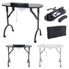 Portable Foldable Mobile Manicure Table with Dust Collector/Hand Rest/Carry Bag