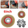 Wire Wheel Grinder Bench Grinding Grinder 6" Wire Brush Fine With 10pc Reducers