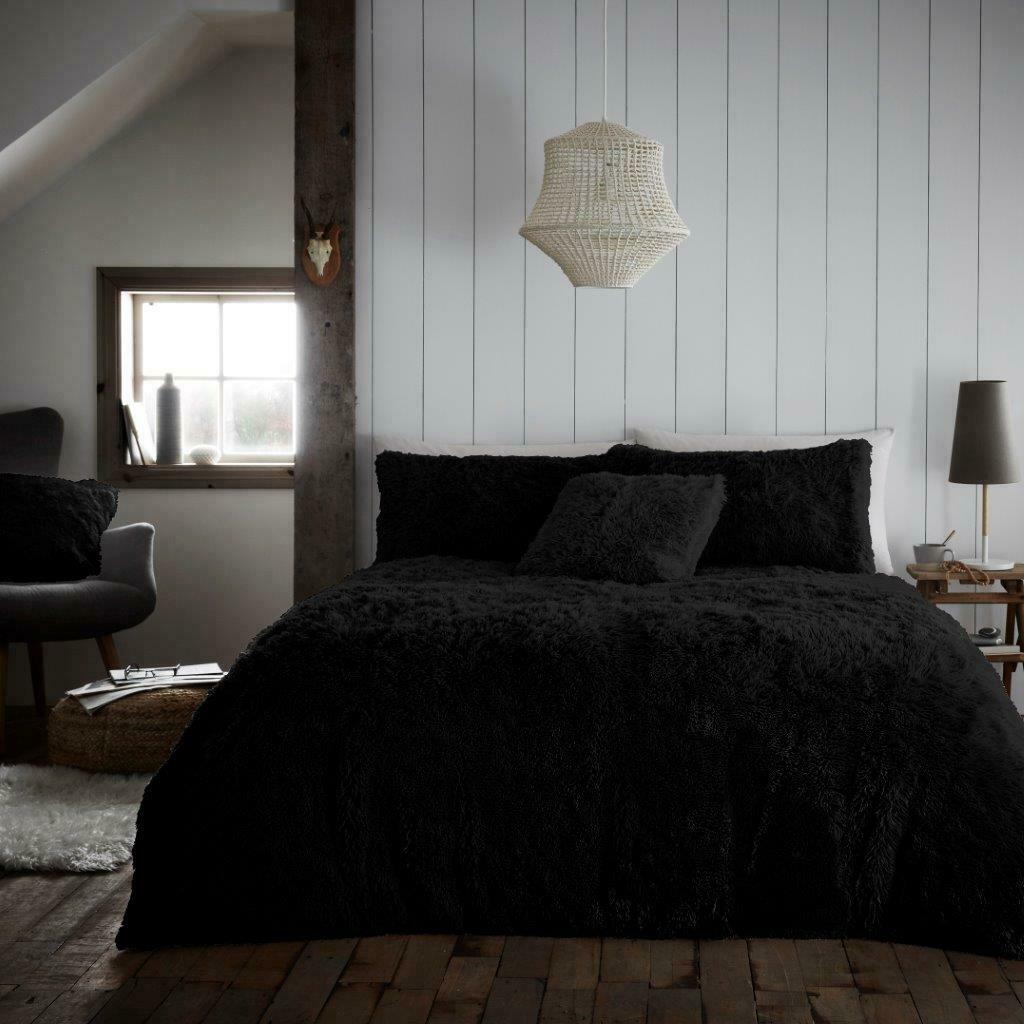 Luxury Hug & Snug Duvet Cover Set Super Soft Cozy Fluffy Fur Fleece Bedding Sets