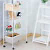 5 Tier Kitchen Storage Rack Wheel Trolley Vegetable Fruit Cart Drawer Chrome