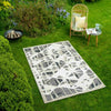 Extra Large Outdoor Garden Rugs Soft Tufted Pile Geometric Mats Rain Resistant