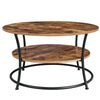 Round Coffee Table Cocktail Table With Shelf Tea Table Home