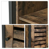 Industrial Side Cabinet Retro Storage Furniture Small Rustic Metal Door Cupboard