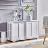 Sideboard Cupboard Display Storage Unit Cabinet with Sliding Doors White Home BN