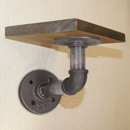 2pc Industrial Steel Pipe Shelf Bracket Holder Bracket House DIY Decor 1 Pair