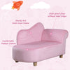 Children Kids Velvet Chaise Lounger Sofa Day Bed Bedroom Couch Seat Chair